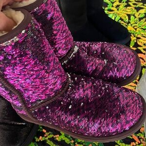 UGG Pink Sequin Winter Boots
